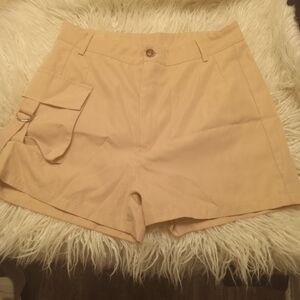 Tan cargo shorts